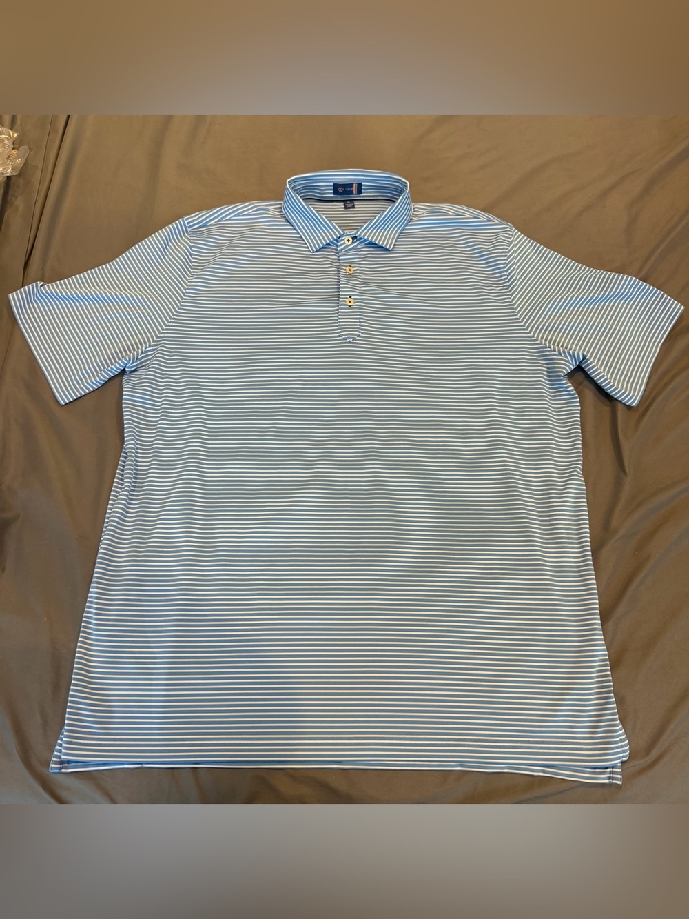 Stitch Golf Polo Shirt Mens XL Performance Stretch Stripes Athleisure Sports